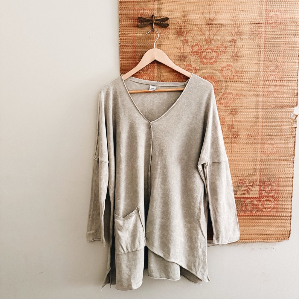 Aslı Odyakmaz Lagenlook Linen Tunic Top